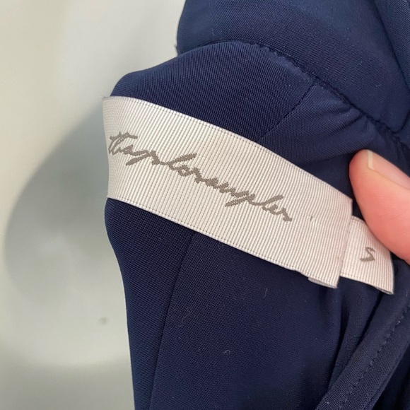 T-Bags Los Angeles Draped Midnight Blue Cocktail Dress Misa size Small - Picture 7 of 10